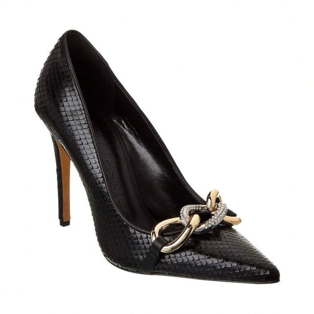 Karl Lagerfeld Paris - snakeskin print leather pumps